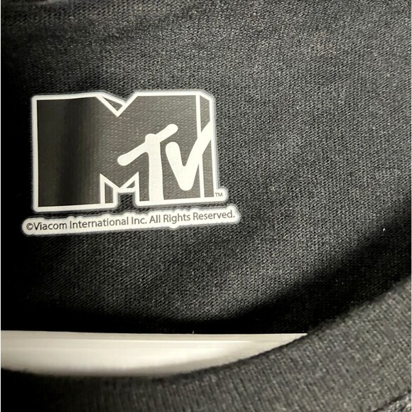 MTV Leopard Print Graphic Crew Neck Black T Shirt NWT Size XS - Picture 4 of 6